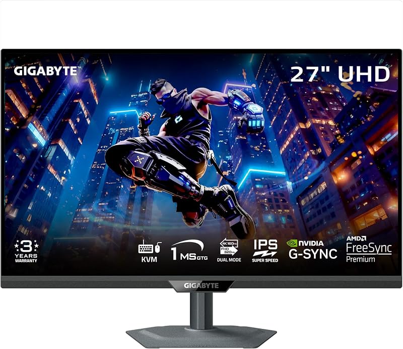 M27UP SA 27" SuperSpeed IPS Dual Mode UHD/FHD Gaming Monitor | Black, UHD 3840x2160-4K 160Hz/FHD 320Hz, 1ms GTG, AMD FreeSync Premium, Type-C, KVM, HDMI, DP, Height and Tilt Adjustable