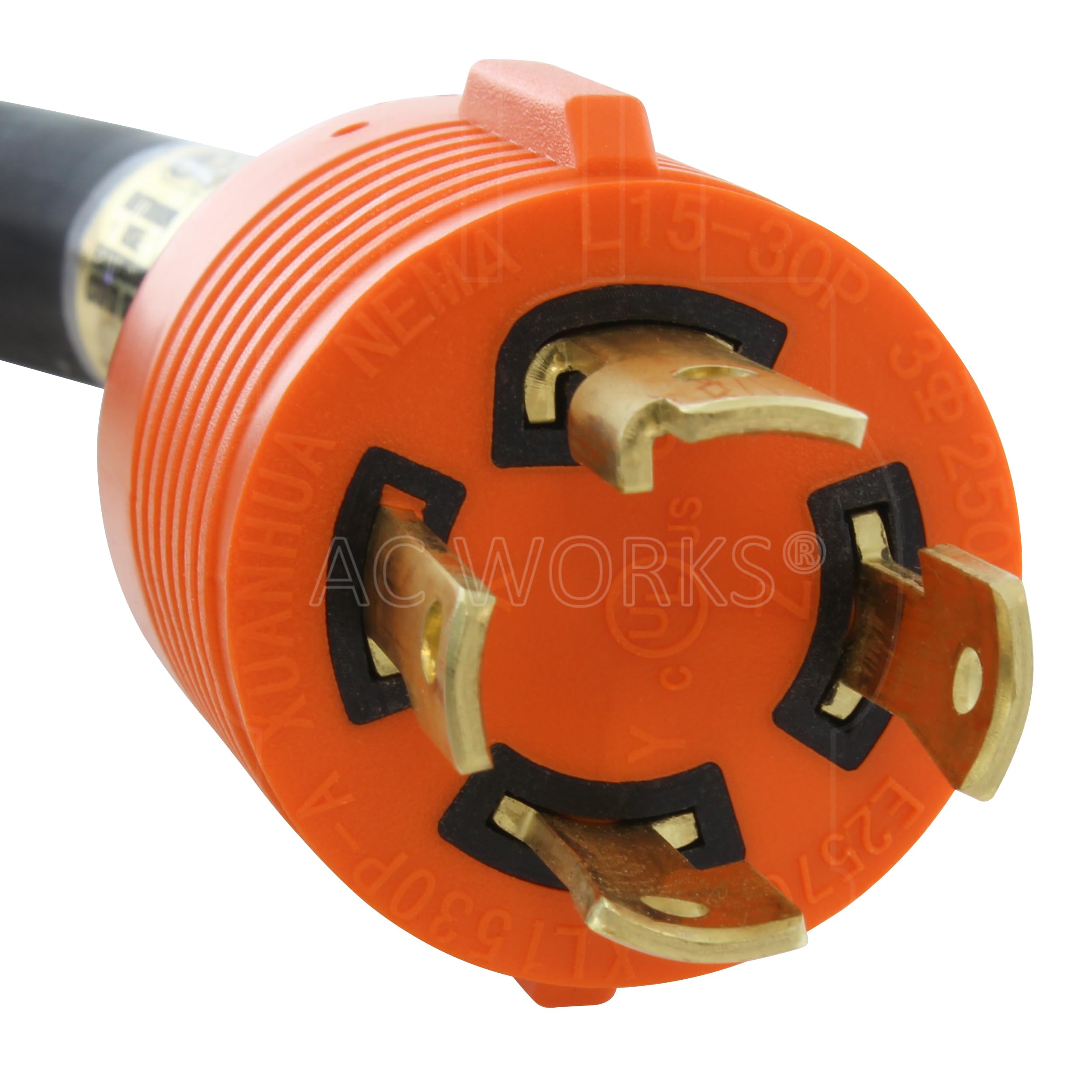 【リュウ 】ENVIORN 3点 AC WORKS [L1530PR-025] 25FT SOOW 10/4 NEMA L15-30 30A 3-Phase 250V