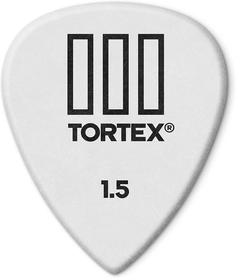 Dunlop 462P1.5 Tortex TIII, branco, 1,5 mm, 12 unidades