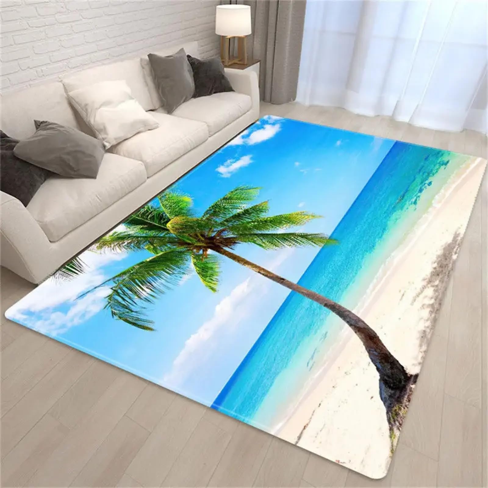 Tapis 3D palmier éponge douce pour réchauffer un sol de salon froid