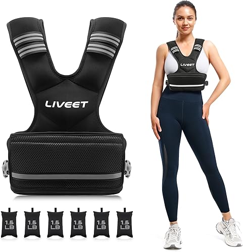 Adjustable FWV-LB20-BK weight-vest, Black