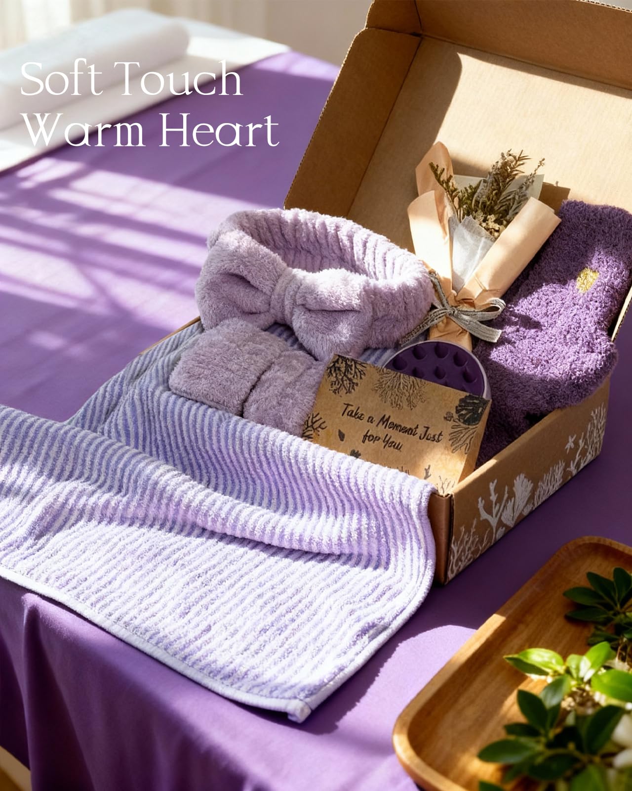 Coralogo Spa Gift Baskets - Mothers Day Gifts Natural Pampering Spa Set, Self-Care Get Well Soon Basket,Thank You Gifts, Unique 11pcs Gift Set for Women Wife Mom Her Birthday: Lavender