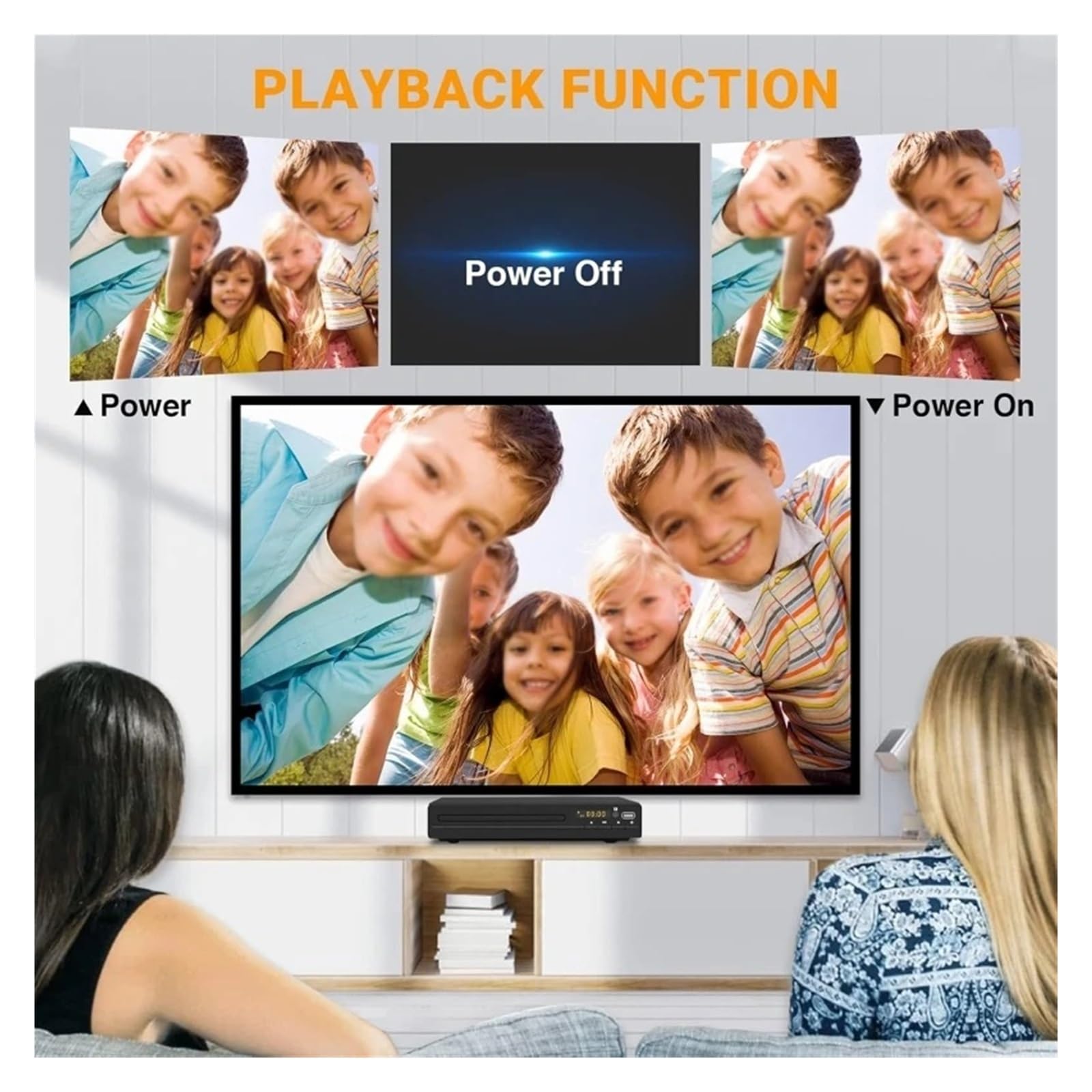 Lettore Dvd Domestico 1080P for TV Home Theater, Lettori Dvd e CD con Uscita AV for Tutte Le regioni.