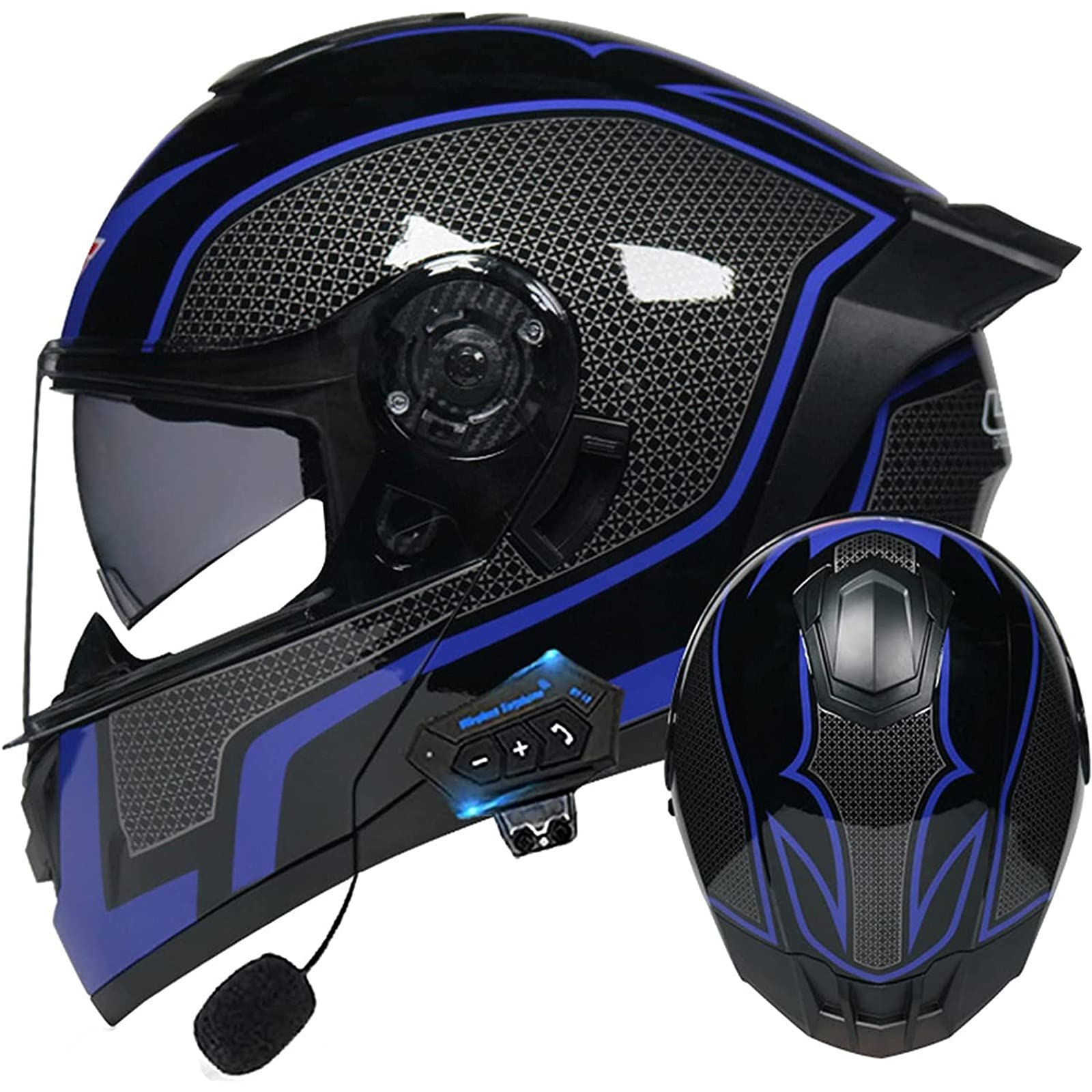 Buy Motorcycle Modular Helmet Bluetooth FlipType Double Sun Visor Full