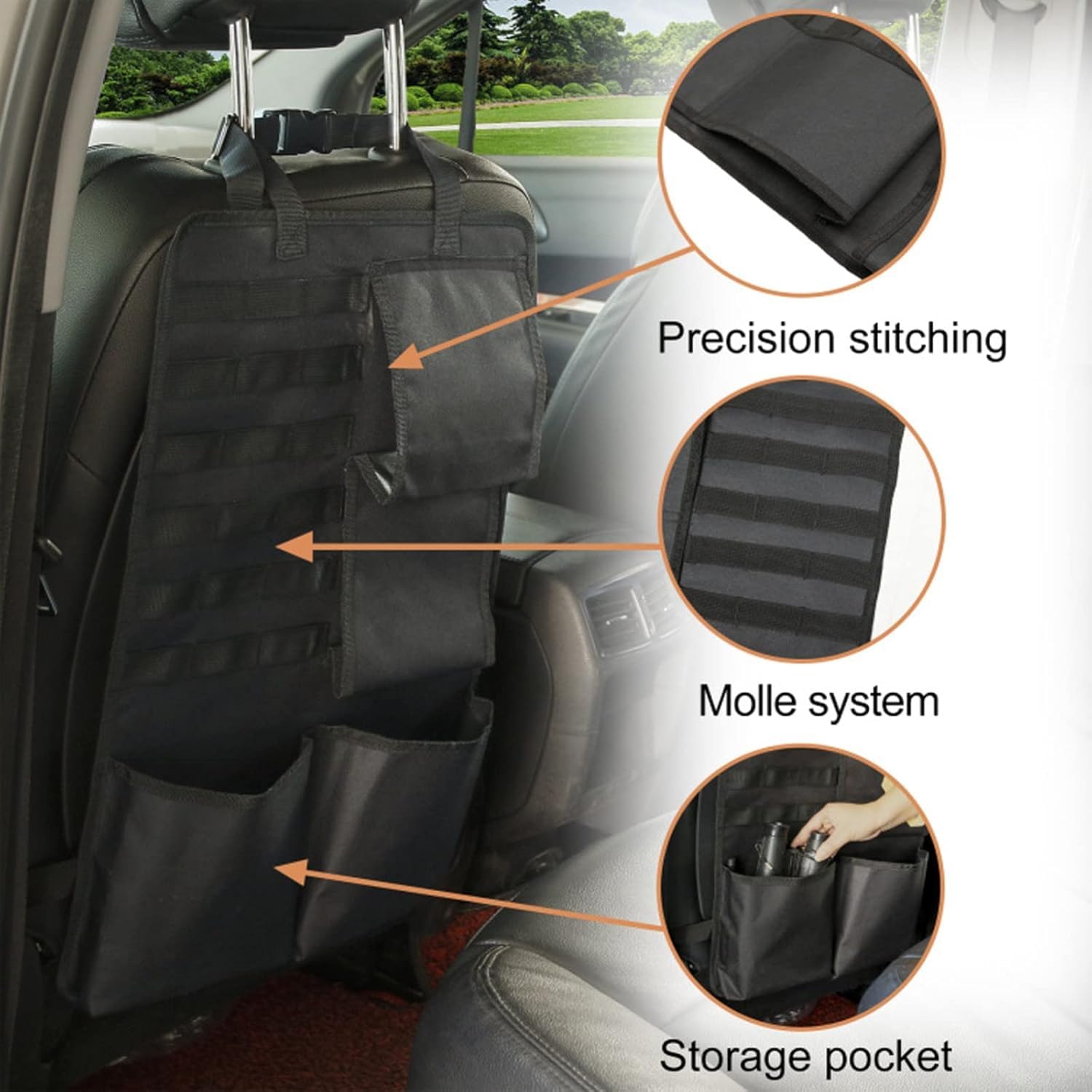 Generisch 2-teiliger Waffenhalter for Die Autositzlehne, Auto Waffenaufbewahrung, Outdoor-Tarn-Sicherheitstrage-Organizer-Halter Für Gewehr Schrotflinte Mit Aufbewahrungstasche
