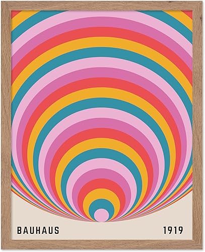 Miniatura 69 de Monem Art Bauhaus Póster – Impresión de sol de California – Arte de círculos arcoíris – Arte geométrico – Arte bohemio chic – Arte moderno de
