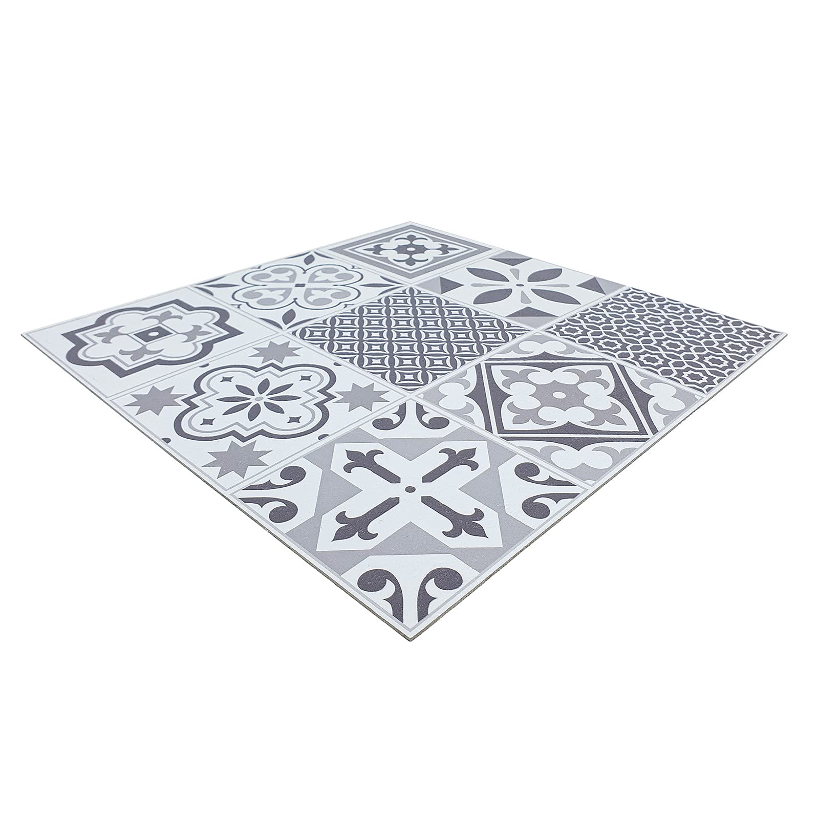 DecoMeister Baldosas Adhesivas 30,5x30,5 cm - Losetas Vinílicas Autoadhesivas para Cocina, Baño - Azulejos PVC Impermeable - Suelo Vinílico Decorativo Grosor 1,2 mm - Muster oriental, 2m², 22 piezas