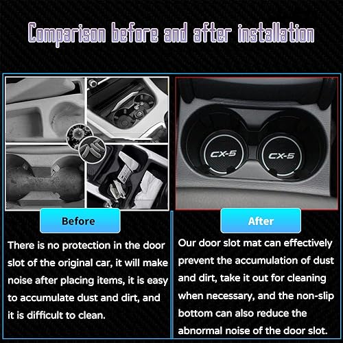 Miniatura 2 de Accesorios interiores personalizados, 18 piezas para Mazda CX-5 2017 2018 2019 2020 2021 2022 cubierta de consola central, almohadilla de ranura de