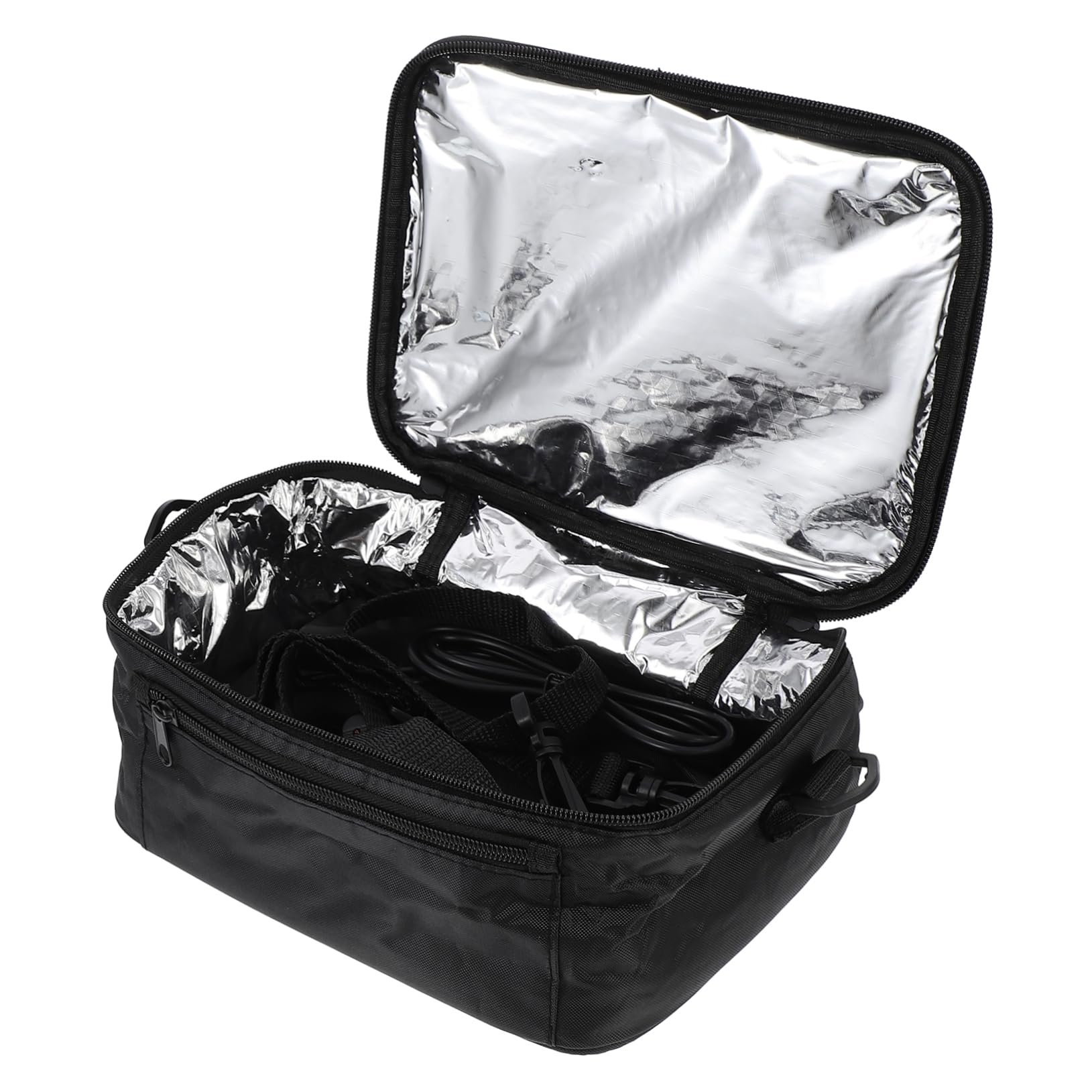 Bolsa Térmica para Alimentos 12v para Coche Aislamiento y Tejido Oxford Portátil para Oficina y Viajes, Calentador de Comida y Bebida