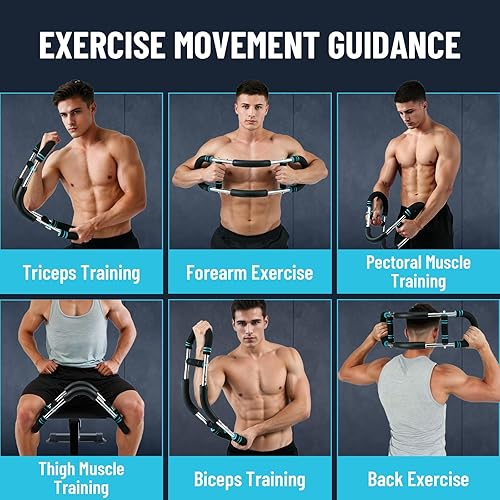 Miniatura 2 de Twister - Entrenador de brazo con 4 resortes, 20-120 libras, ajustable, 6 niveles de resistencia, ejercitador de pecho, brazo Twister, equipo de