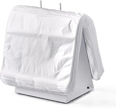 Heavy-Duty Deli Saddle Bag Stand with 2000 BPA-Free Plastic Deli Bags 10.5 x 8 Food Packaging Holder and Bag Set for Sandwiches, Meats, Cheeses, and Baked Goods