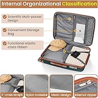 Vista 49 de Merax Equipaje, maleta extensible rígida con ruedas giratorias ligeras, Negro -, 40/48/52