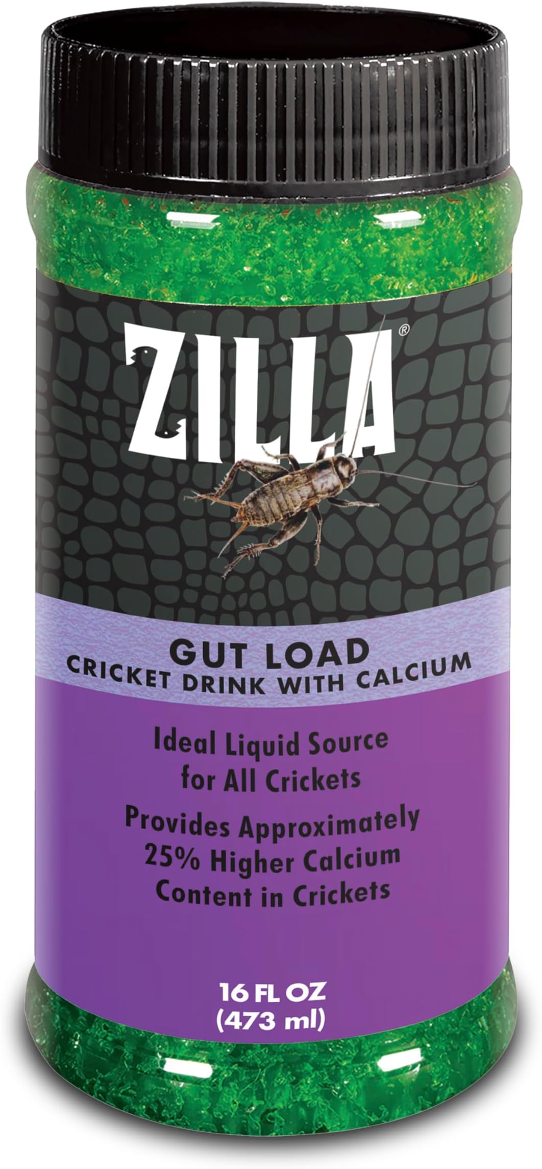 Zilla Gut Load Cricket Drink with Calcium, Safe Hydration for Crickets, Tarantulas, Scorpions, Feeder Insects like Crickets, Mealworms, and Dubia Roaches, 16 fluid ounces
