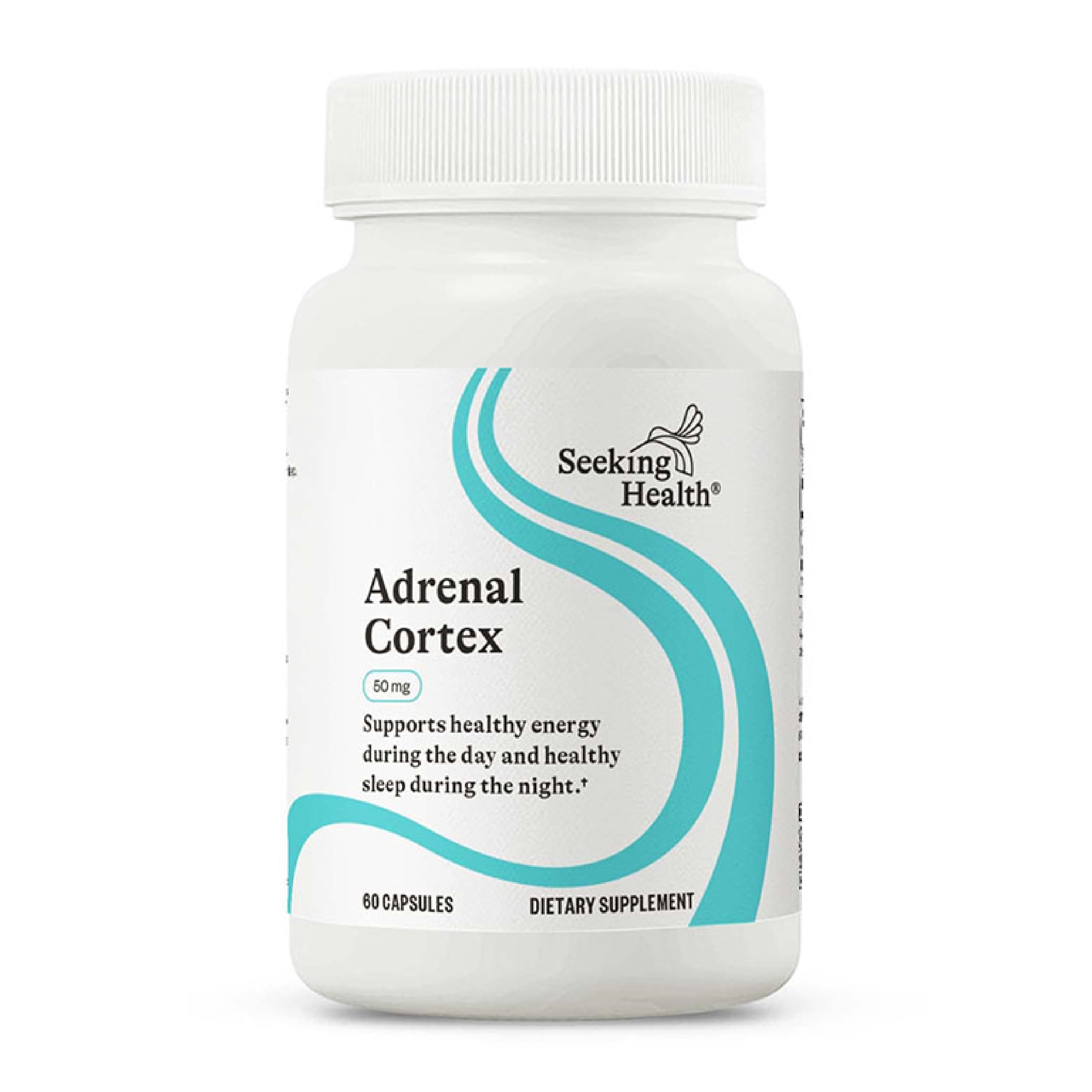 Seeking Health Adrenal Cortex - Adrenal Supplement to Support Healthy Nervous System & Energy - Gluten-Free & Dairy-Free Nervous & Immune System Supplement - 50 mg, 60 Capsules
