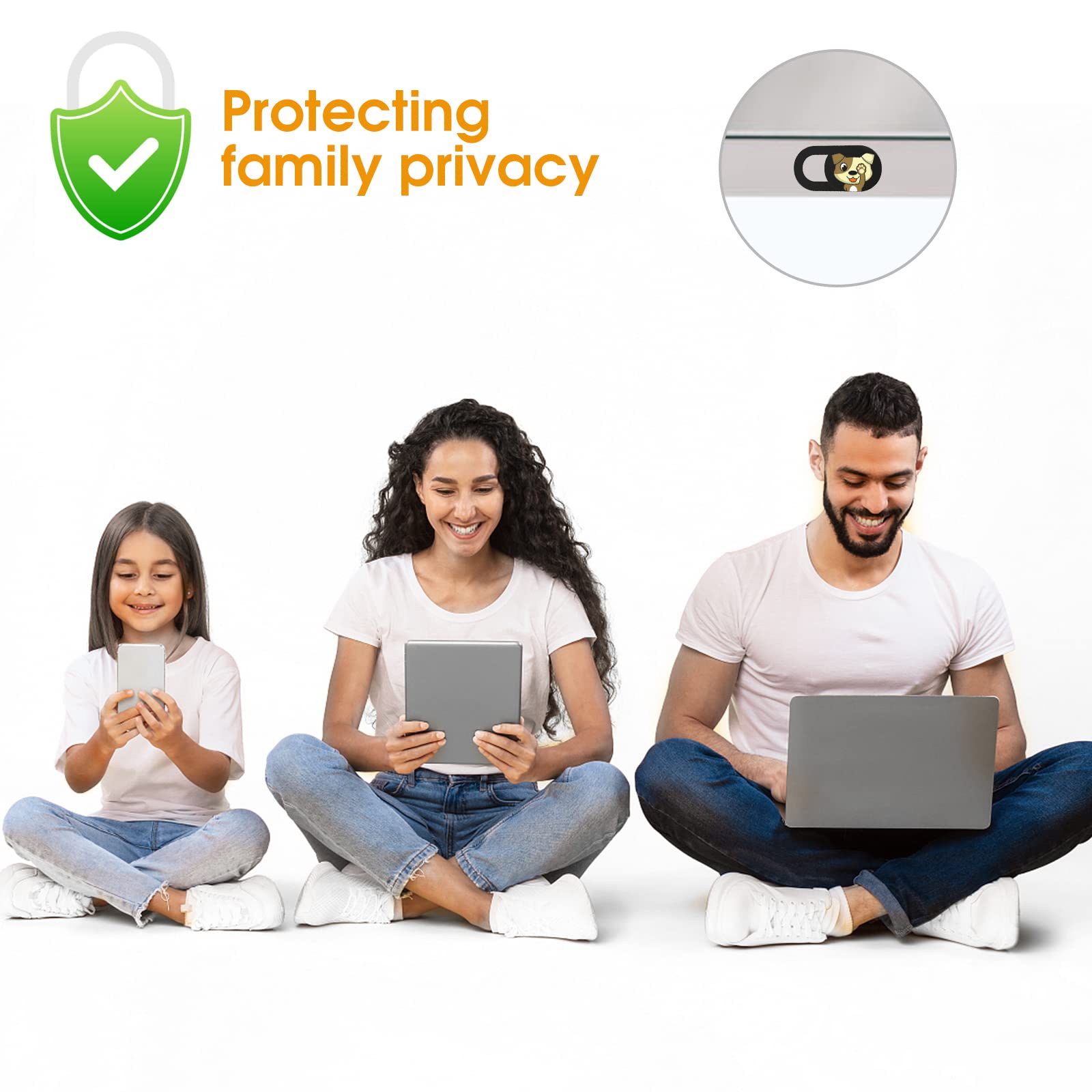 Toojcc Funda para cámara de laptop, 6 piezas, funda ultrafina para cámara web compatible con laptop, computadora, teléfono inteligente, tableta. Funda de privacidad para cámara web con bonito patrón