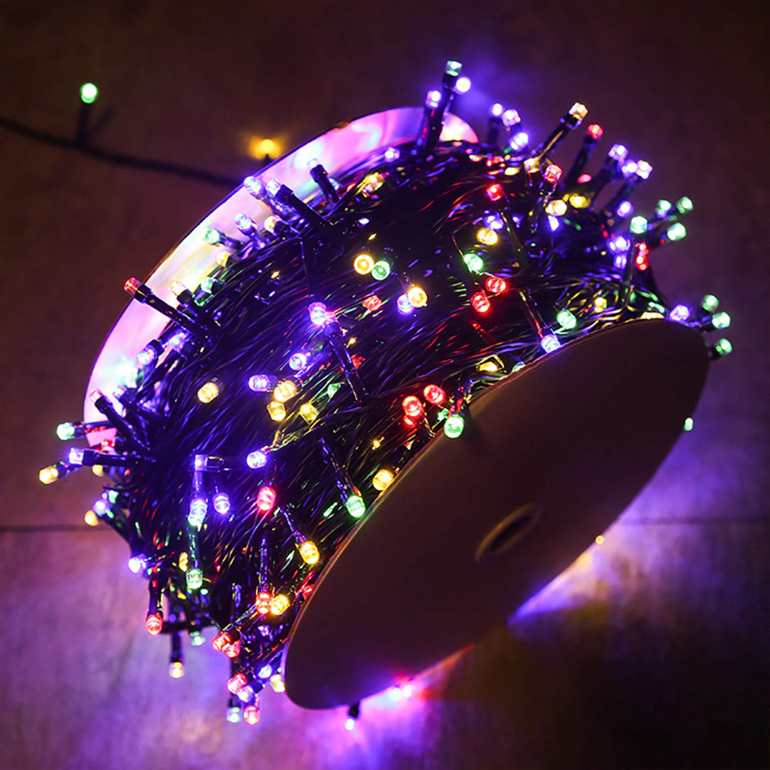 YRHome Łańcuch świetlny 80 m, 800 diod LED, do użytku na zewnątrz, do wnętrz, z wtyczką, kurtyna świetlna, kolorowa, 8 trybów, funkcja pamięci, oświetlenie bożonarodzeniowe, na Boże Narodzenie,
