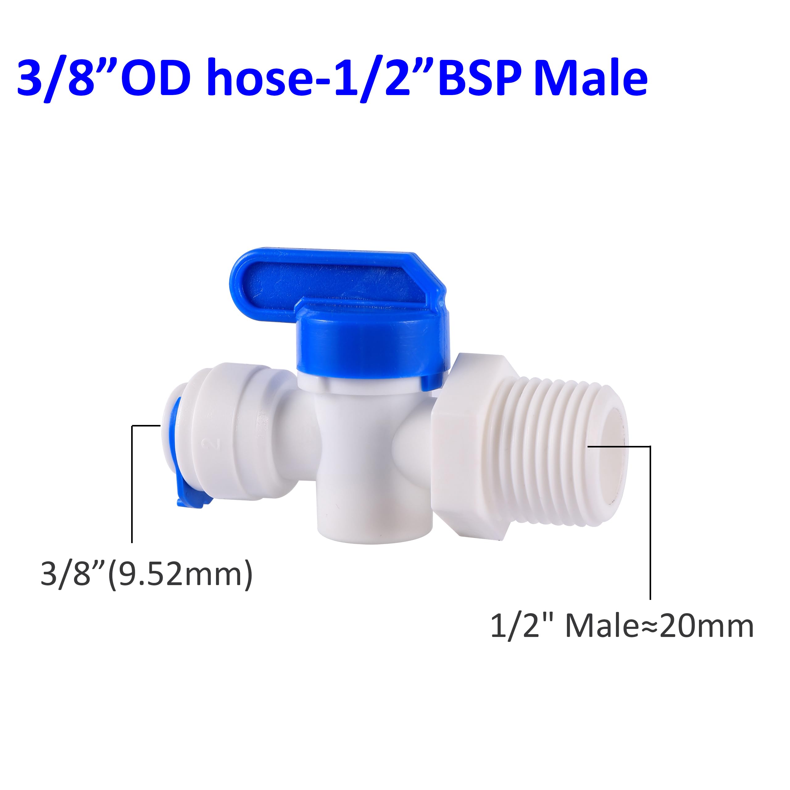 OD 1/2" 1/4" 3/8" connessione rapida a pressione per irrigazione giardino prato RO acqua sistema osmosi inversa 1 pezzo (2990)