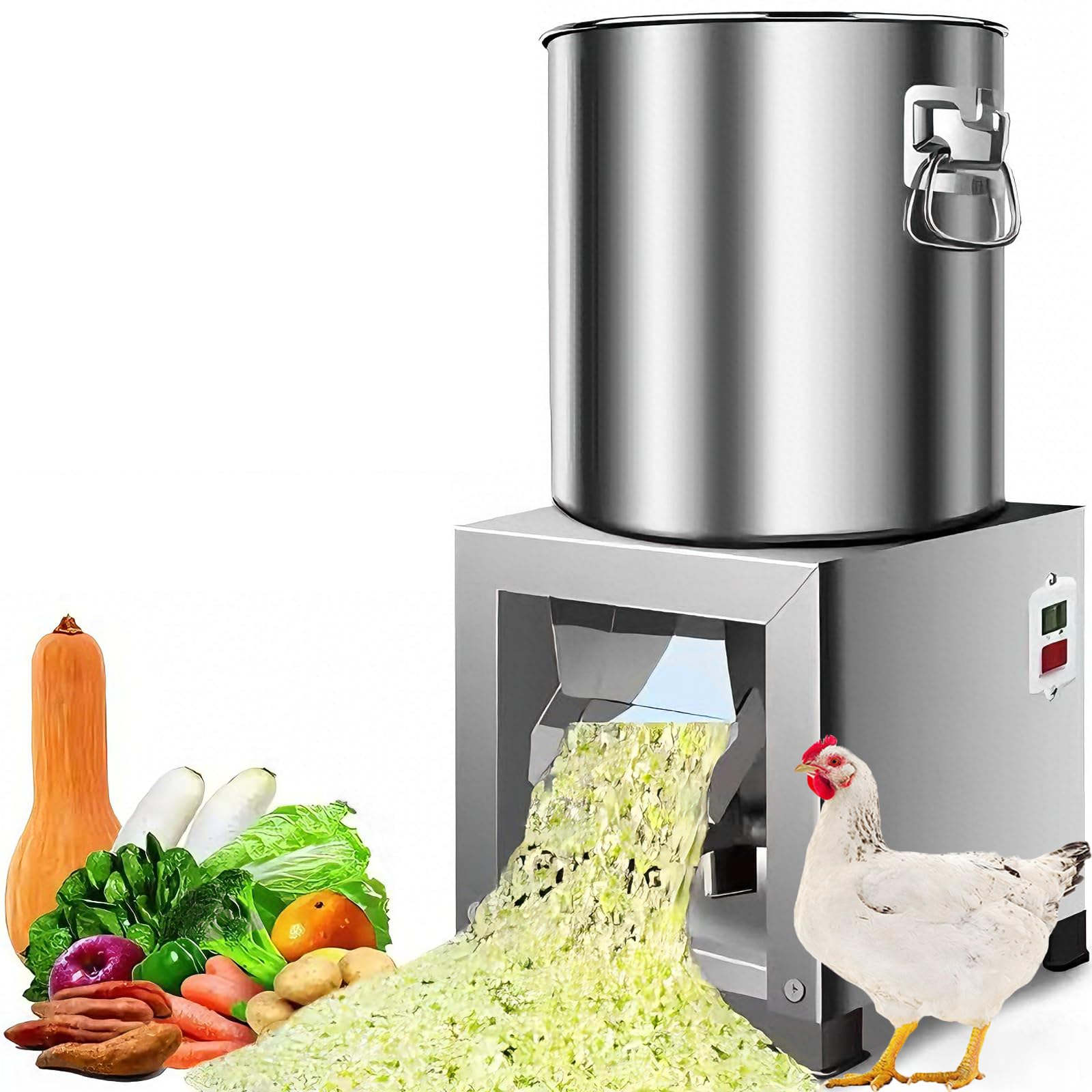 Tagliaverdure Elettrico, Affettaverdure Professionale da 1800 W, Robot da Cucina da 3500 Giri/min, Affettatrice per Verdure, per Verdure, cipolle, Aglio, Zenzero, Peperoncino
