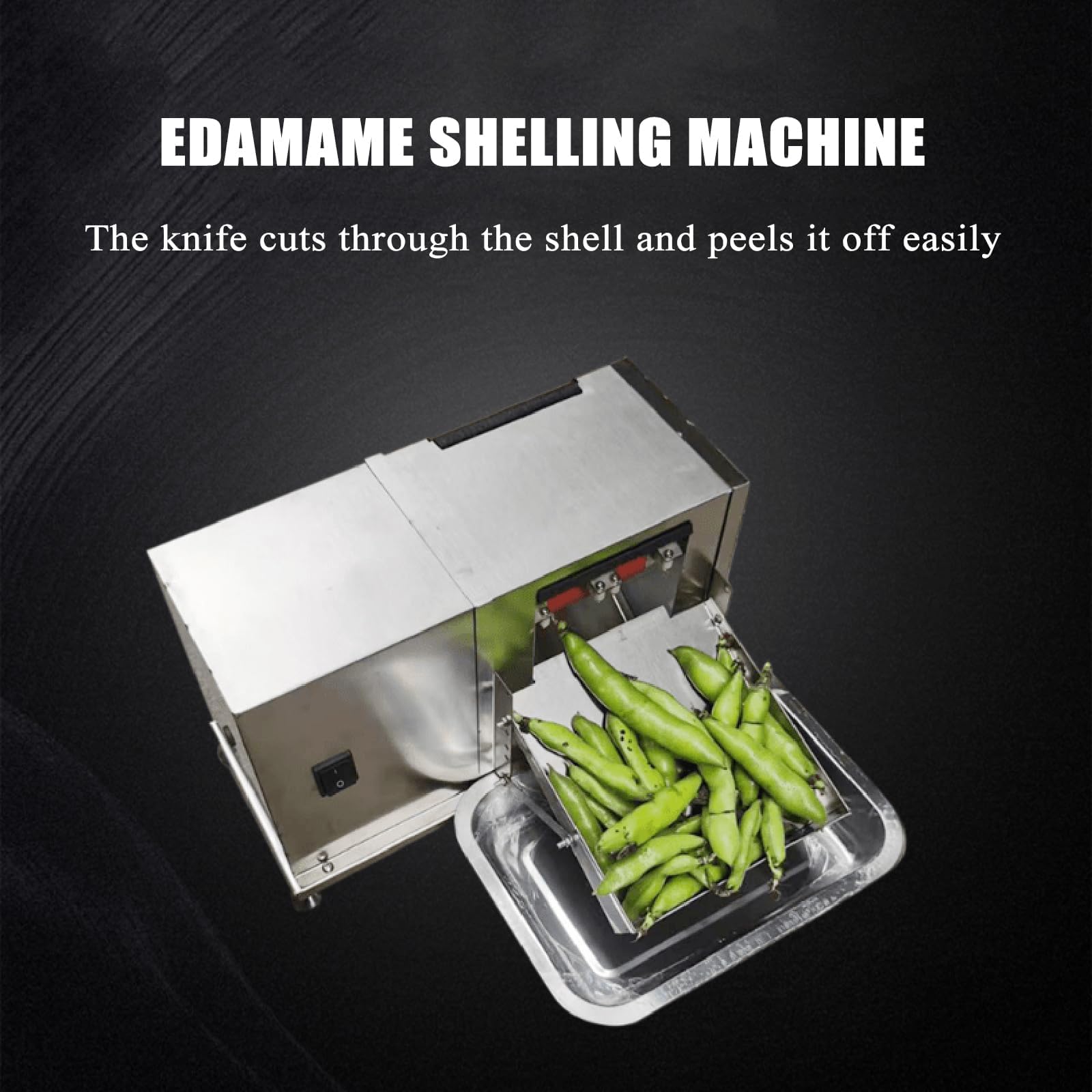 Macchina semiautomatica per fagioli - Design in acciaio inossidabile con interruttore autobloccante per sbucciare efficacemente piselli, fagioli di soia ed edamame