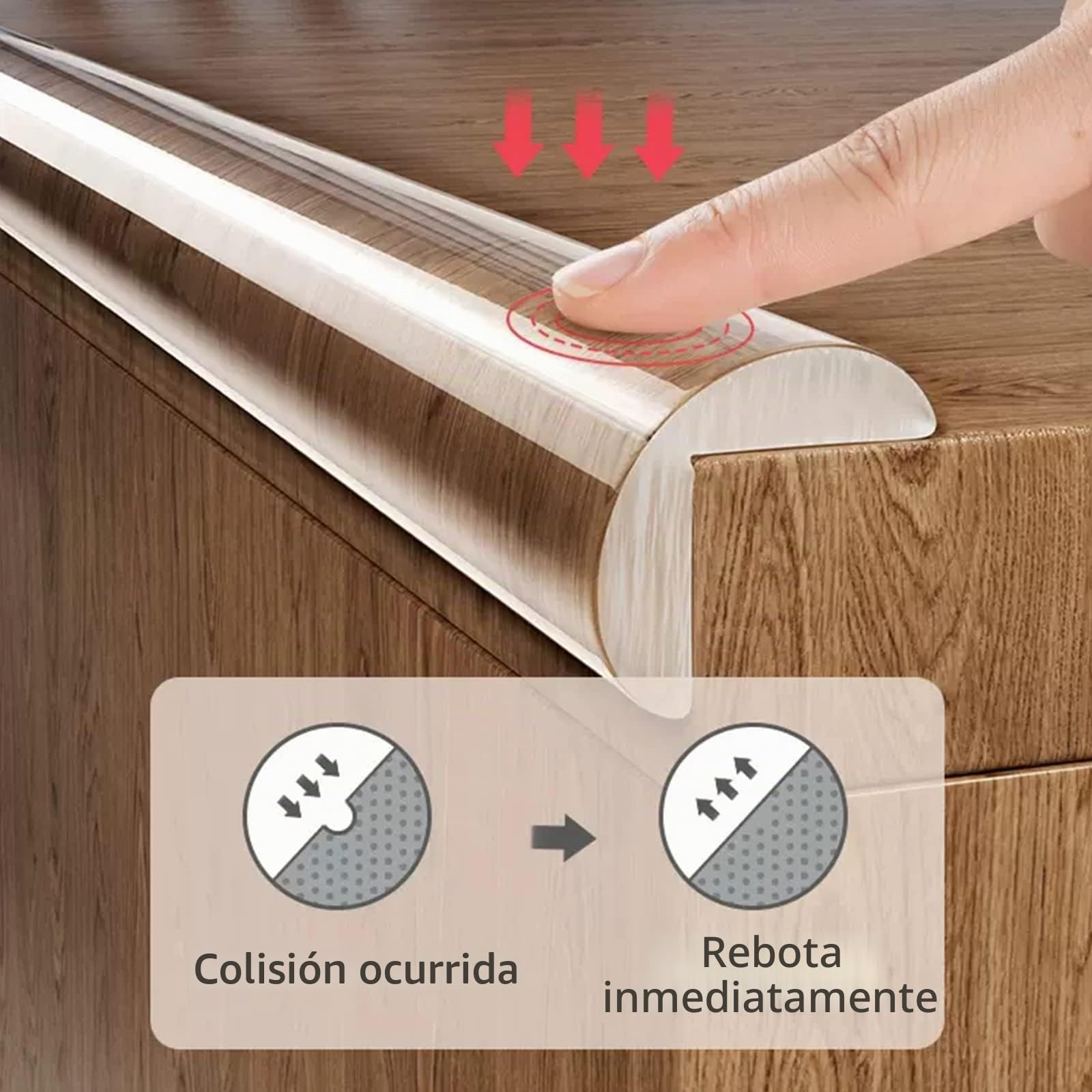 Transparente Tira Protectora Borde, Protectores para Esquinas y Bordes, Protector Bordes, Anticolisión Tira para Seguridad Bebés y Niños (4 m + 8 Angoli di protezione)