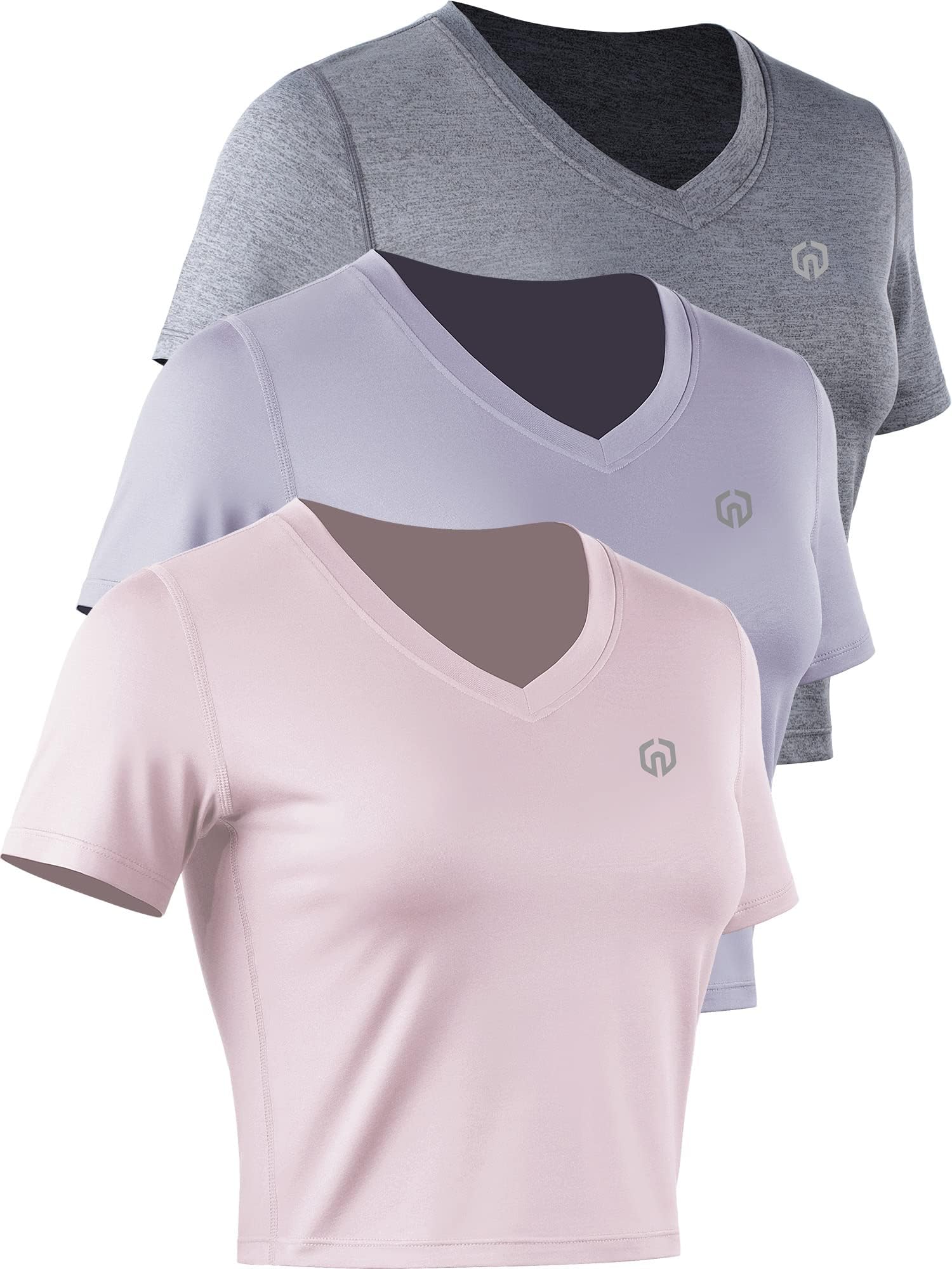 Neleus Women's 3 Pack Compression Base Layer Dry Fit Tank Top