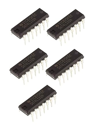 INVENTO 5Pcs SN74LS32N 7432 IC OR Gate Logic Gate, 74LS32, 2 Input, 8 mA, 4.75 V to 5.25 V, DIP-14
