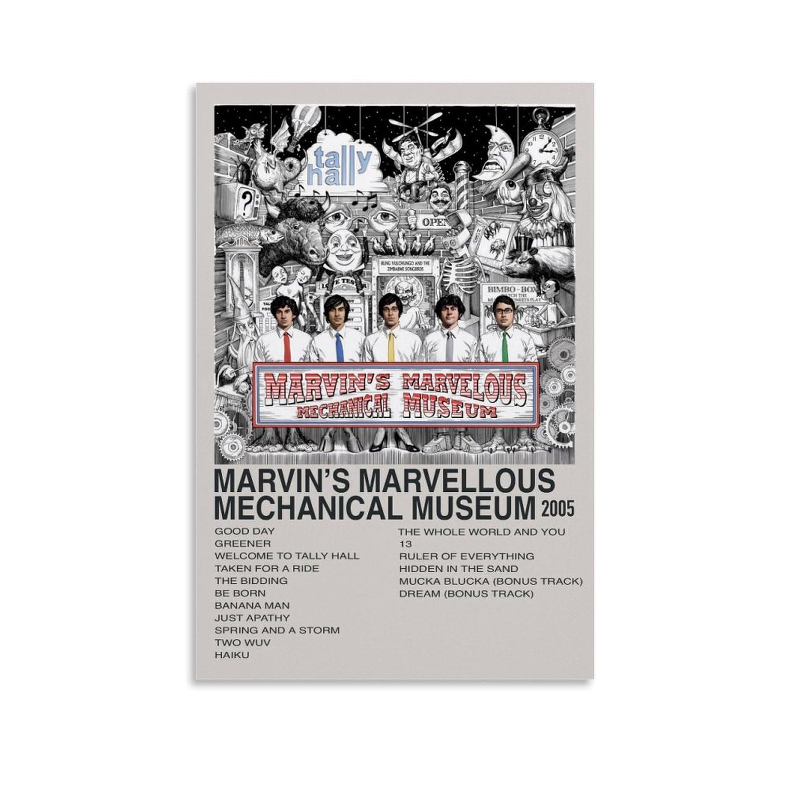 SXDMOUBK Tally Hall Poster Marvin's Marvelous Mechanical Museum Canva Colourfast Wall Art Decorative Painting for Living Room Bedroom Home Decor 24x36inch(60x90cm) Unframe-style