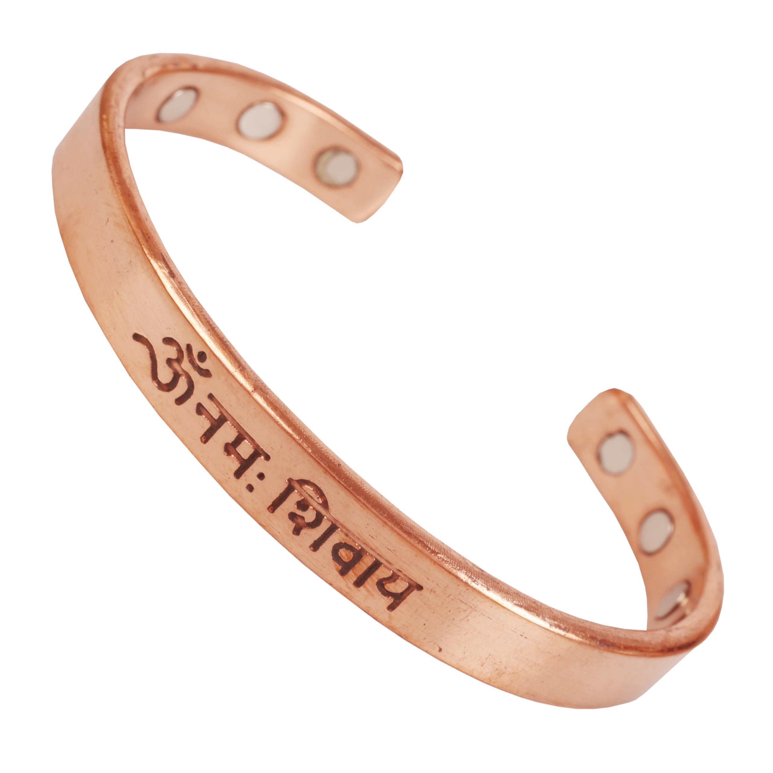 Copper Bracelet Tibetan Style. Hand Forged with Solid and High Gauge Copper for Women Men. Spiritual Message
