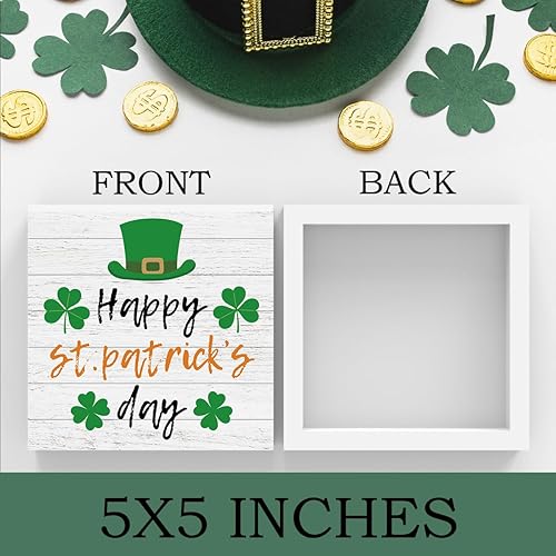 Miniatura 2 de Decoración rústica de casa de campo para el día de San Patricio, decoración de escritorio para la oficina en casa, decoración de escritorio con