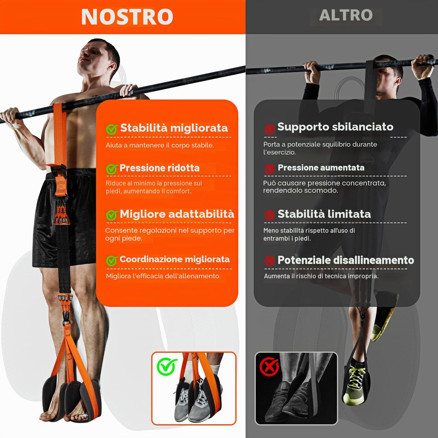 HPYGN Bande di assistenza per trazioni, resistente fascia di resistenza per barra per trazioni, peso/dimensione regolabile con piedini in tessuto/poggia ginocchia, fasce per pull up assist per