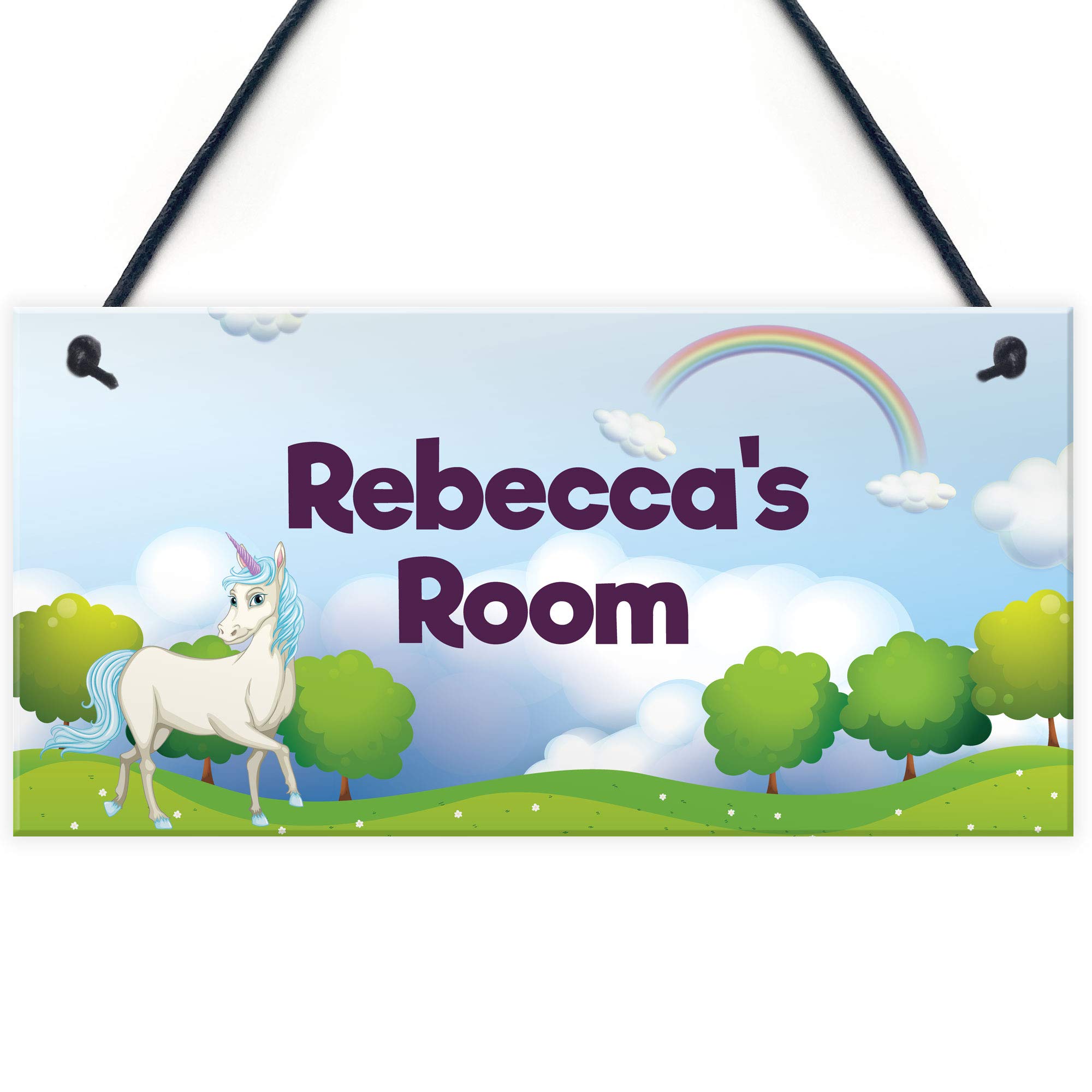 PERSONALISED Unicorn Bedroom Sign Girls Bedroom Nursery Decor For Girl