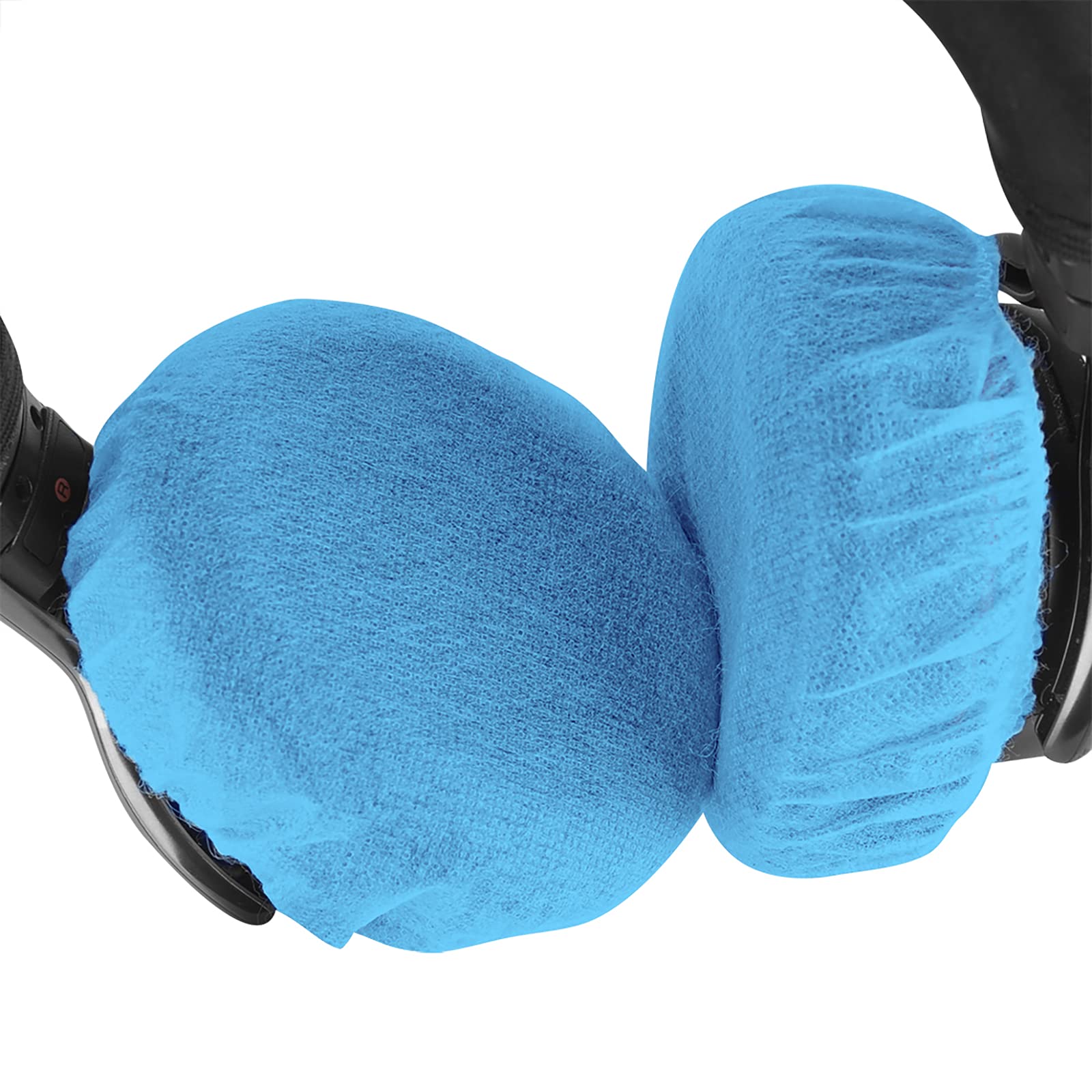 Geekria 500 paia di coperture per cuffie monouso compatibili con cuffie over-ear e dispositivi per risonanza MRI, cuscinetti sanitari elasticizzati, protezioni igieniche per padiglione (M, blu)