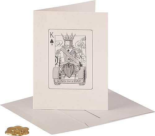 NIQUEA.D Tarjeta de feliz cumpleaños, King for a Day Playing Card (NB-0111), (4.125 x 5.5 pulgadas) vertical