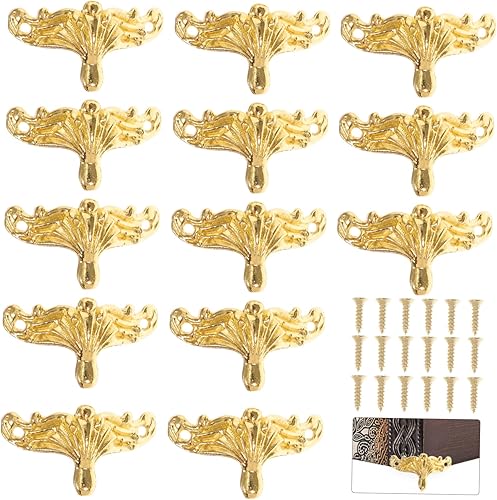 Miniatura 1 de OSALADI Patas decorativas de madera para cajas de 25 piezas, joyero, guardias de esquina para muebles, pies de envoltura de joyas, accesorios para