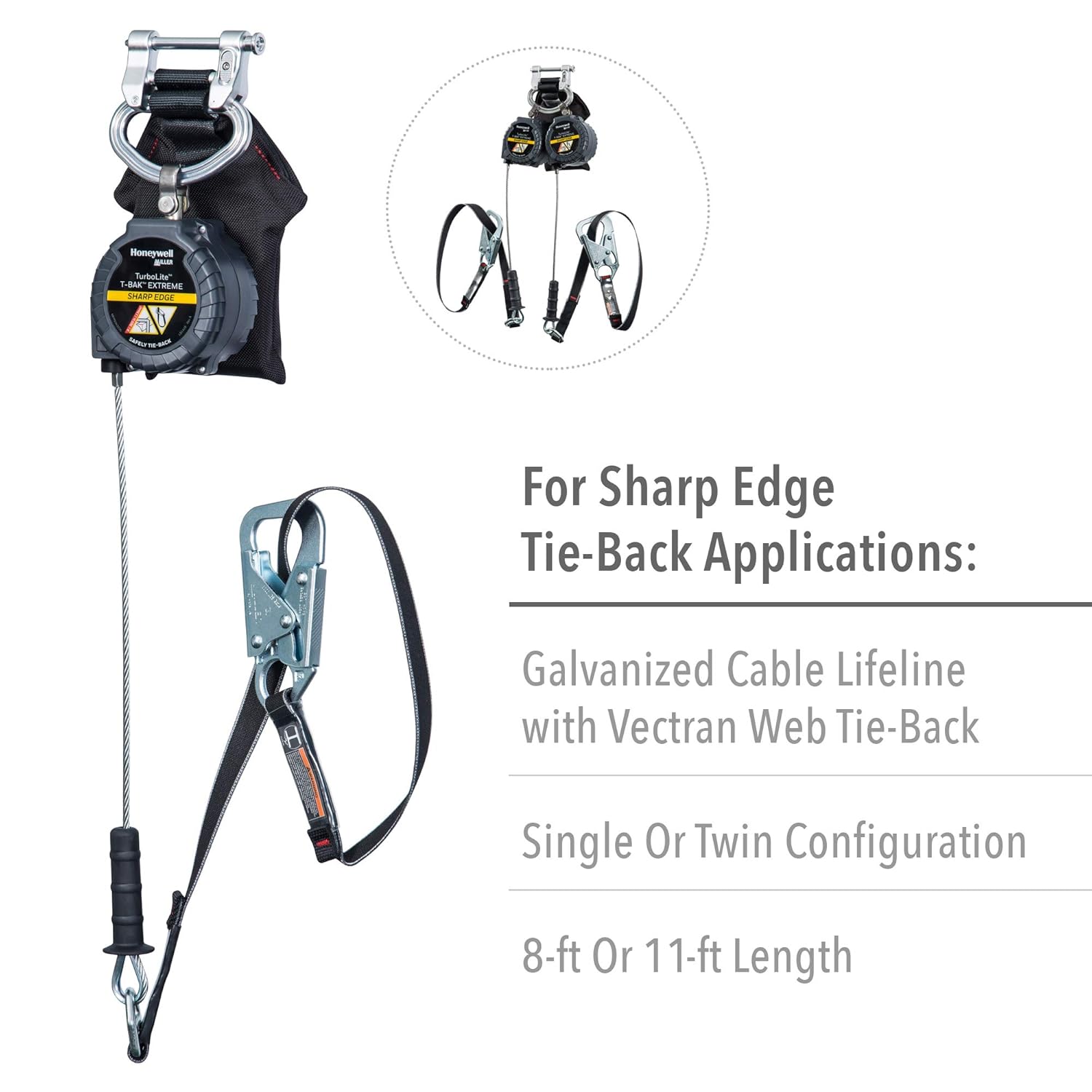 Miller Personal Fall Limiter,6 ft.,Single Leg