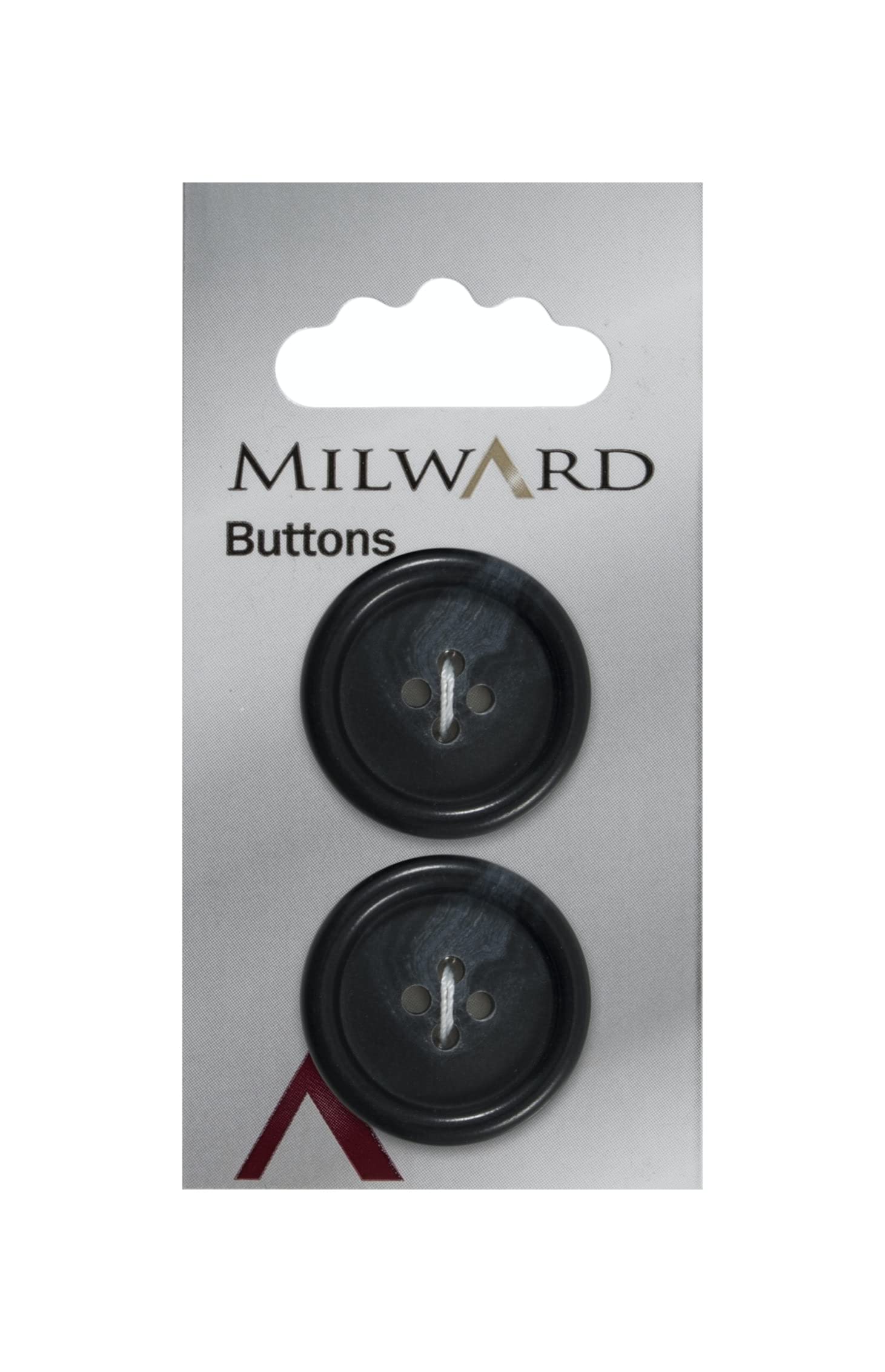 Milward 25 mm 2-Piece Polyester Buttons, Navy