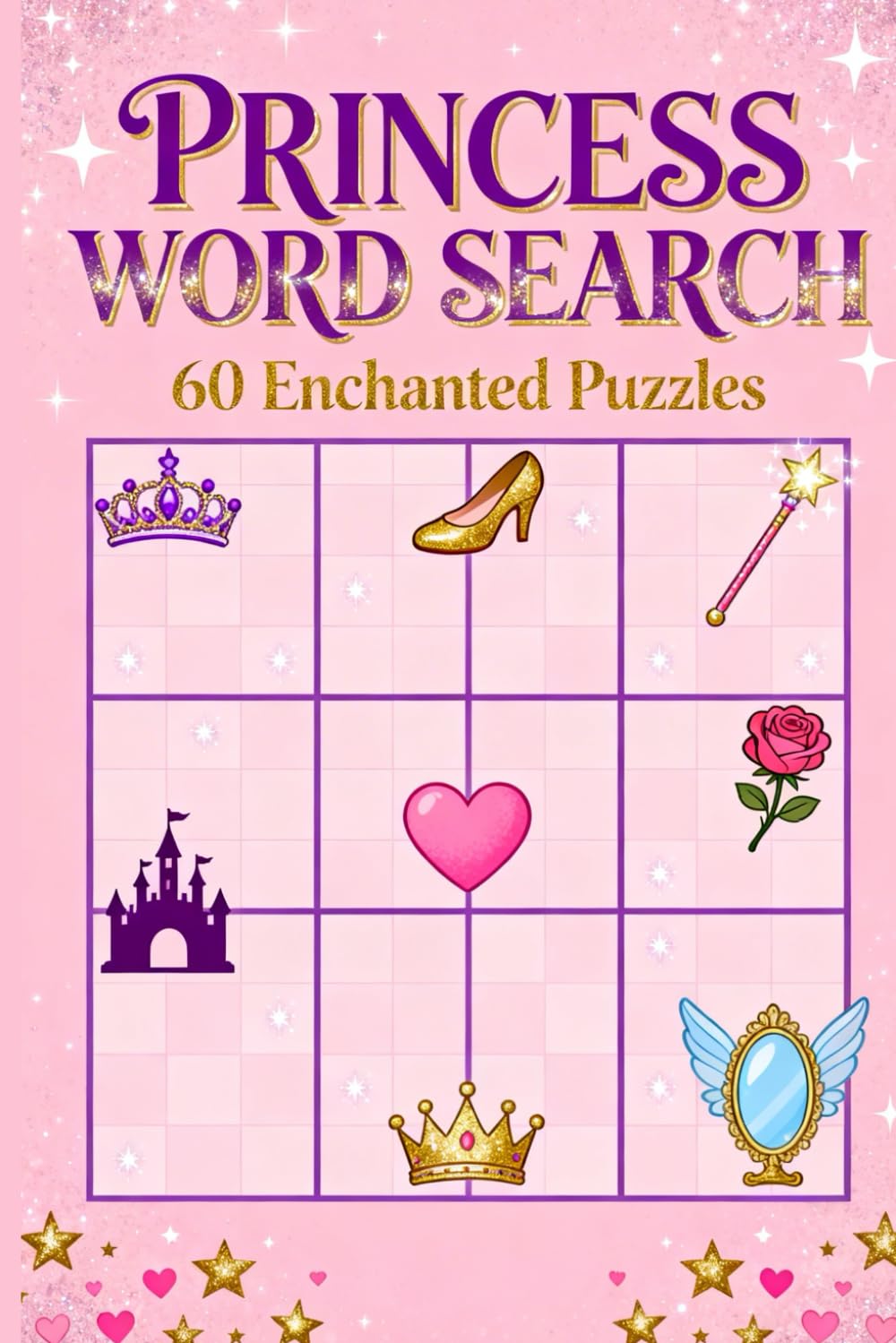 Princess Word Search: 60 Enchanted Puzzles: Magical Word Finds for Kids | Castles, Crowns & Fairy Tale Fun