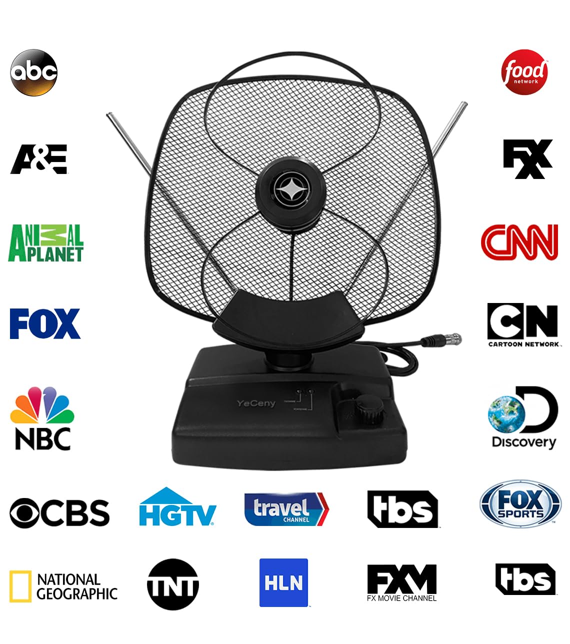 Antena de TV digital amplificada para interiores: el mejor amplificador potente, amplificador de señal y tiene un alcance de hasta 200 millas, soporta 8K 4K 1080P VHF&UHF HD canales locales