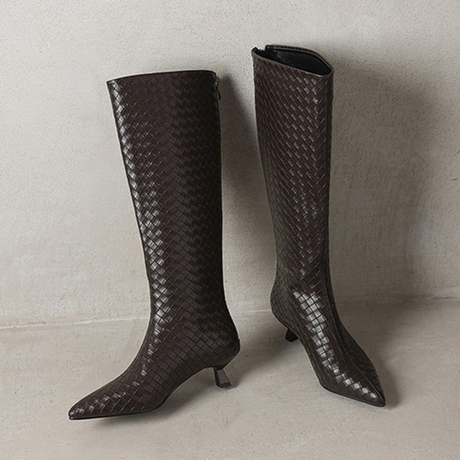 CUTEHEELS Damskie sztyblety koronkowe | wytrzymała gumowa podeszwa do noszenia na co dzień