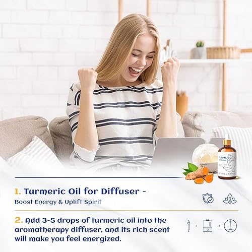 Miniatura 3 de HIQILI Aceite de cúrcuma para manchas oscuras de la cara, problemas de cara, 100% puro, uso después de la dilución, 3.38 onzas líquidas