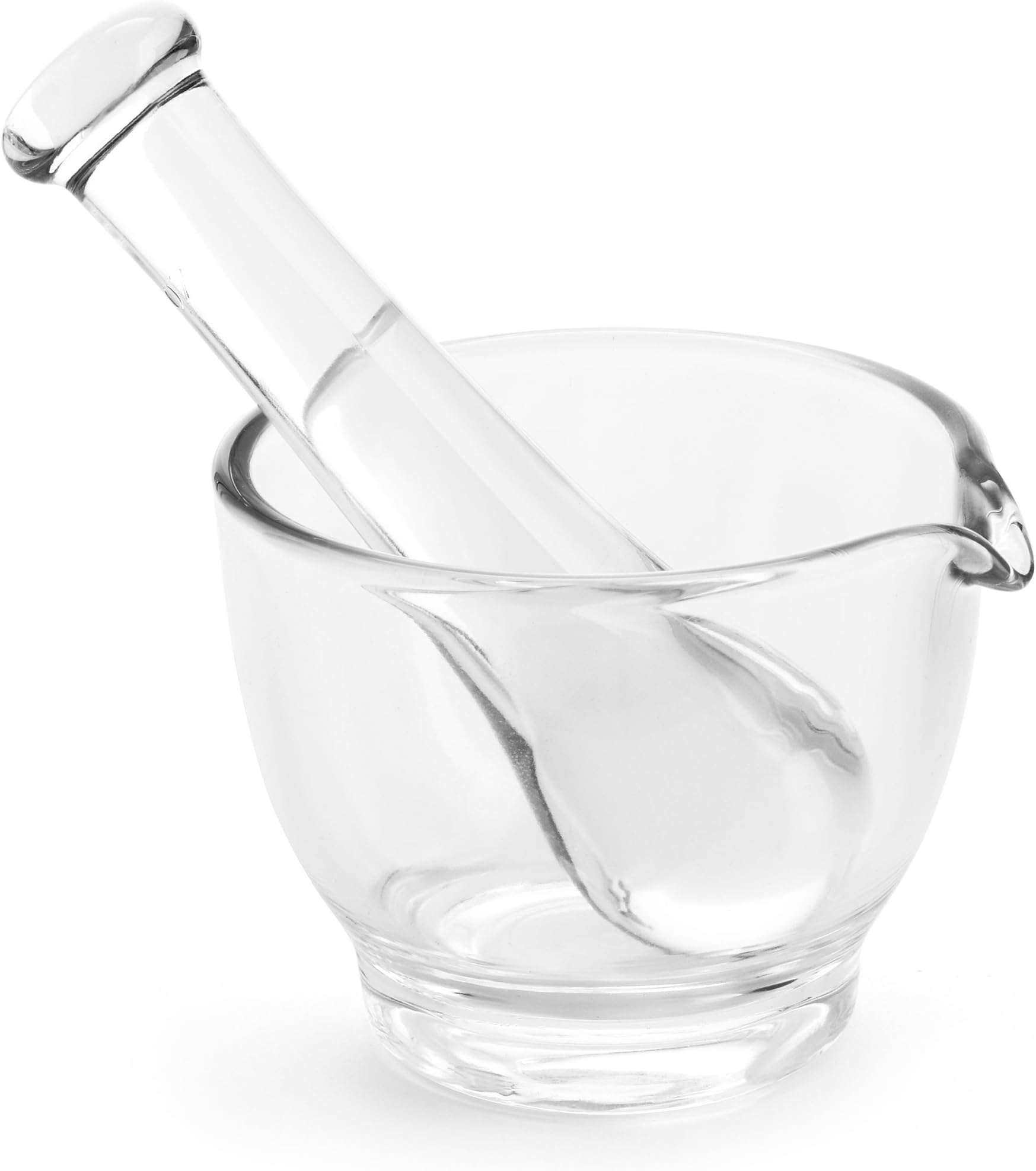 826-5 Mortar and Pestle, Glass, 5" Diameter