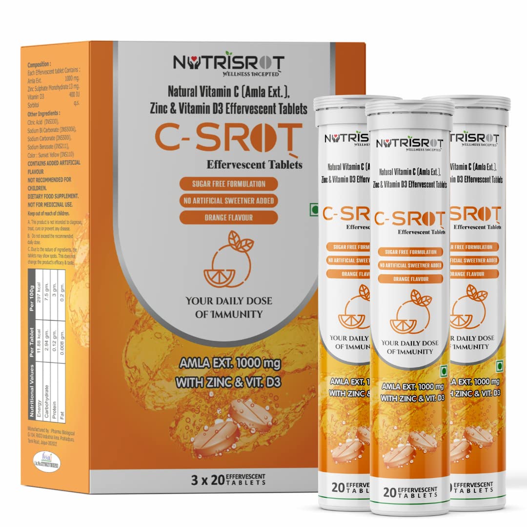 See full amazon price history chart for NUTRISROT̖ C-SROT̖ Effervescent Tablets with Vitamin C (as Natural Amla Extract), Zinc & Vitamin D3 - Antioxidant- Immunity Booster- Skincare in Orange Flavour (60 tabs) NUTRISROT̖ C-SROT̖ Effervescent Tablets with Vitamin C (as Natural Amla Extract), Zinc & Vitamin D3 - Antioxidant- Immunity Booster- Skincare in Orange Flavour (60 tabs) (B09KCP17YL) Amazon Price History, Amazon Price Tracker