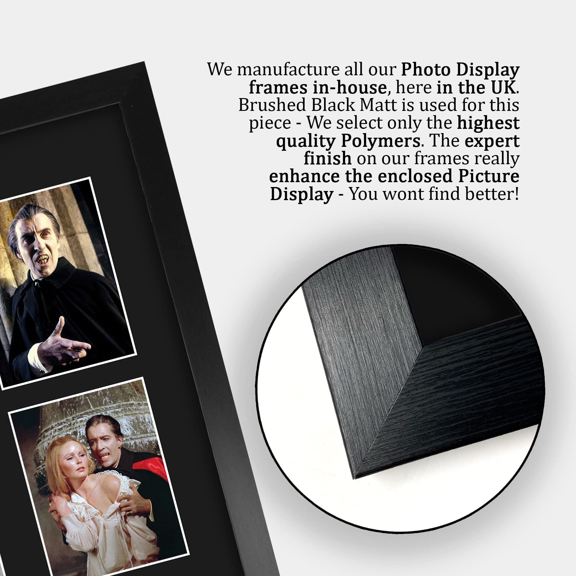 HWC Trading FR A3 Christopher Lee Dracula Count Dracula Regali Stampati Autografo Firmato Immagine Per Gli Appassionati Di Memorabilia Di Film - A3 Incorniciato