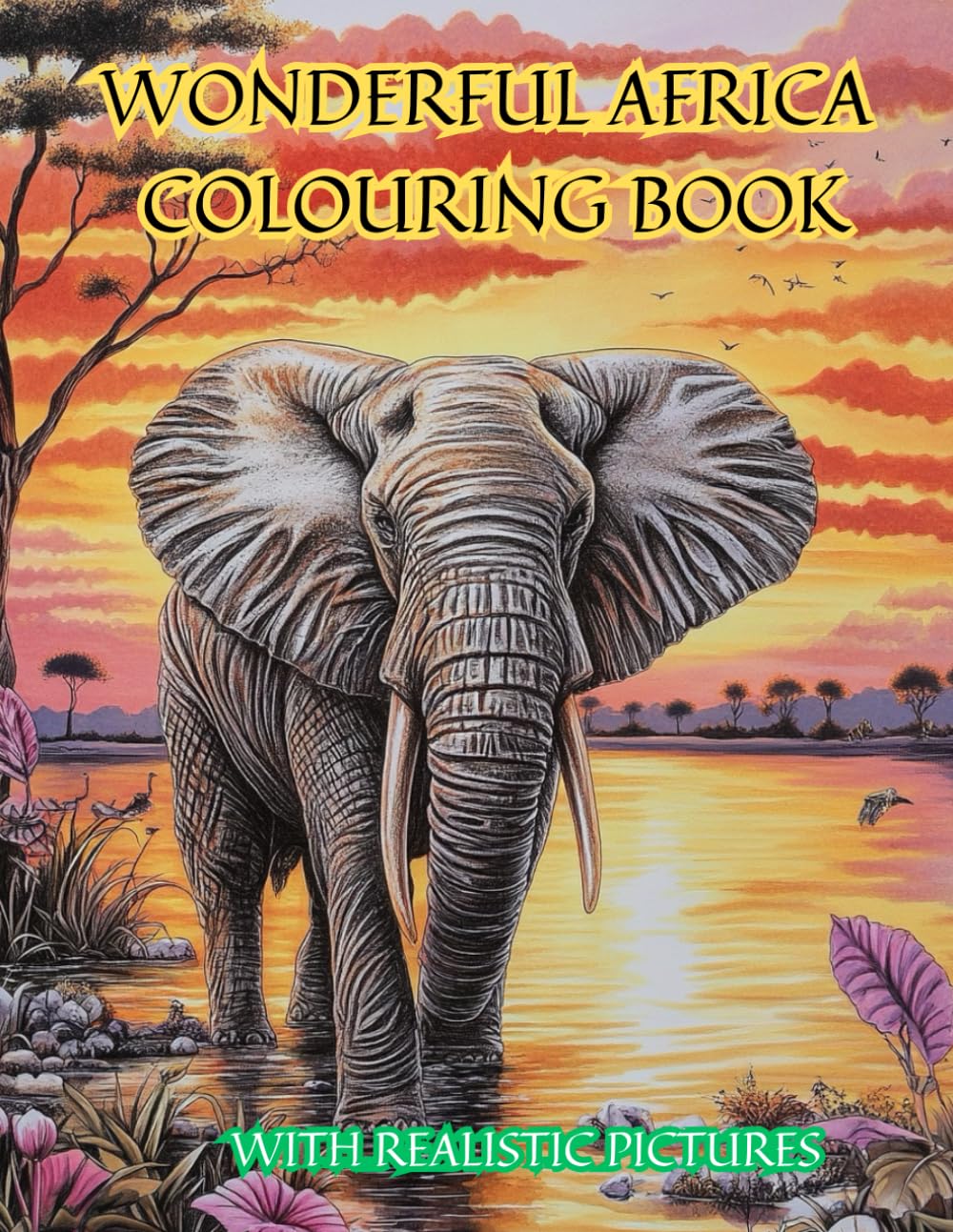 Wonderful Africa Colouring Book 80 pages A4
