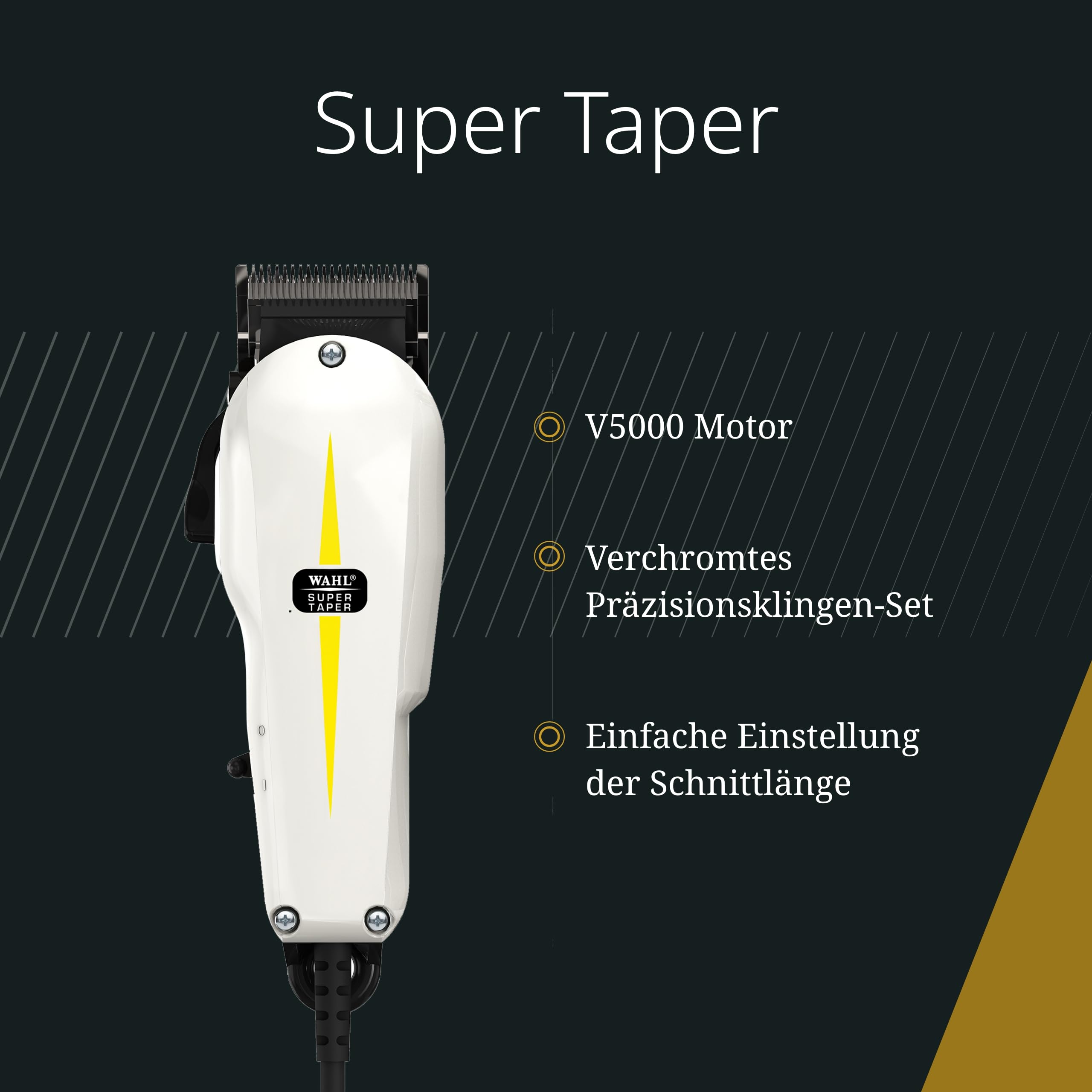 Hair clipper SuperTAPER bla/whi EU MIH