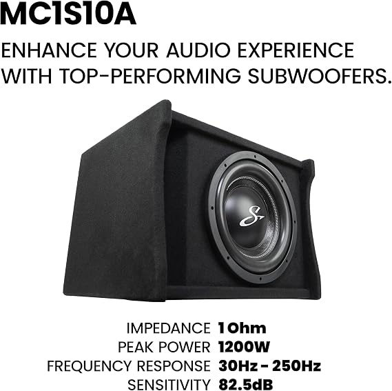 STINGER Audio Party Pack - Single 10 700W RMS/1200W Max Loaded Ported Vented Subwoofer Enclosure Box Bass Package with Monoblock Amplifier & Amp Wiring Kit | Car Audio Bass Bundle
