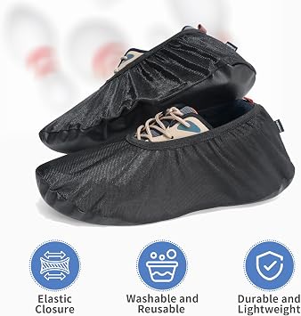 Mangrove Bowling Shoe Covers, Anti-Slip Shoe Cover Protector for Men Women Adult, Easy-On Reusable Shoes Cover with Size M-L-XL-XXL, Must-Have Bowling Accessories Equipment