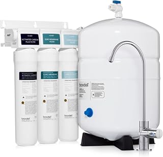 Capella Reverse Osmosis Water Filtration - WQA Certified RO System Filters Chlorine, Lead, Fluoride - Super Eco Efficient, Designer Faucet with LED Filter Change Reminder | RC250, 14x13.75x3.5 inches