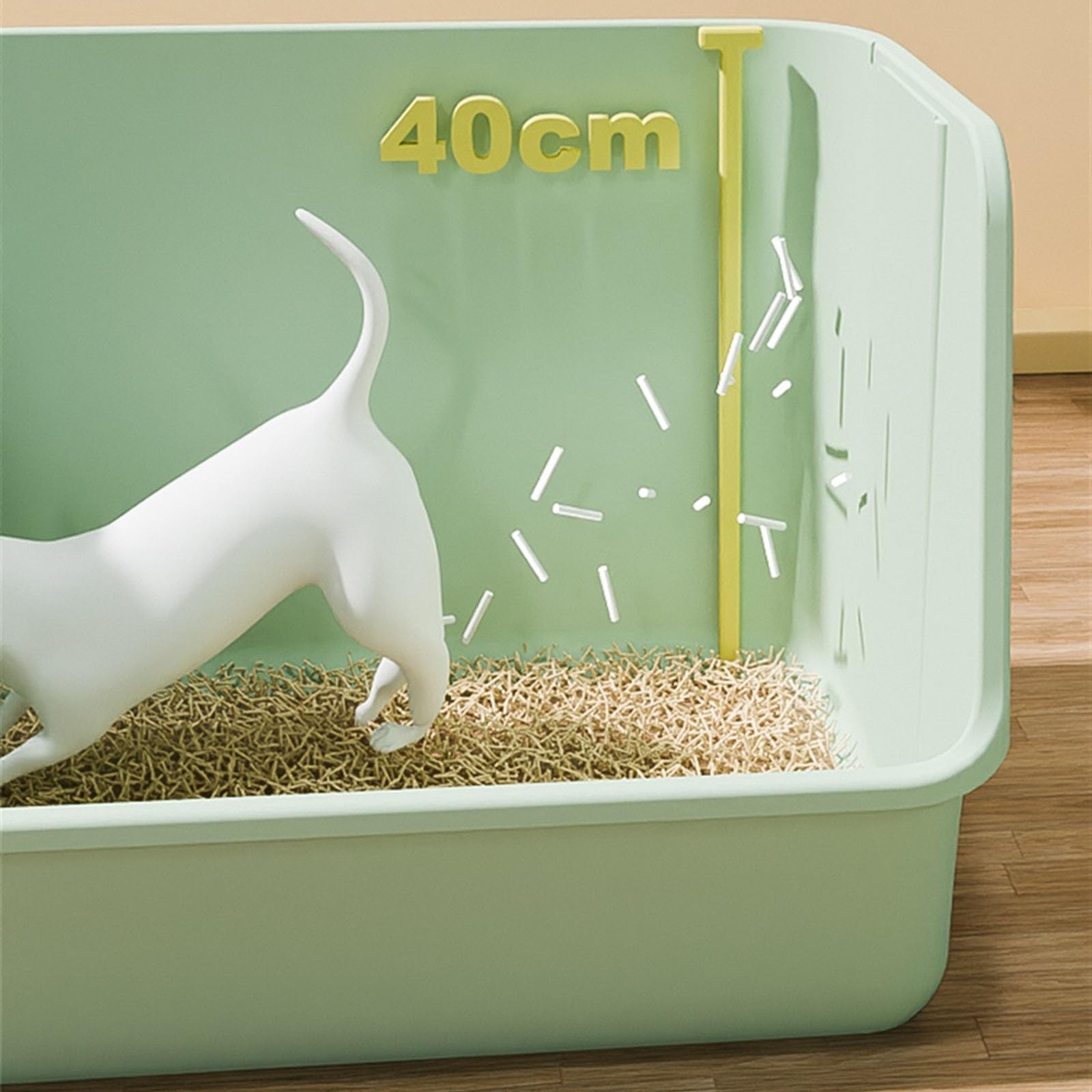 Lettiera per Gatti Lettiera for gatti completamente chiusa, toilette portatile for animali domestici con ampio spazio, ingresso frontale, uscita superiore, vasca for la pulizia dei gatti in plastica f