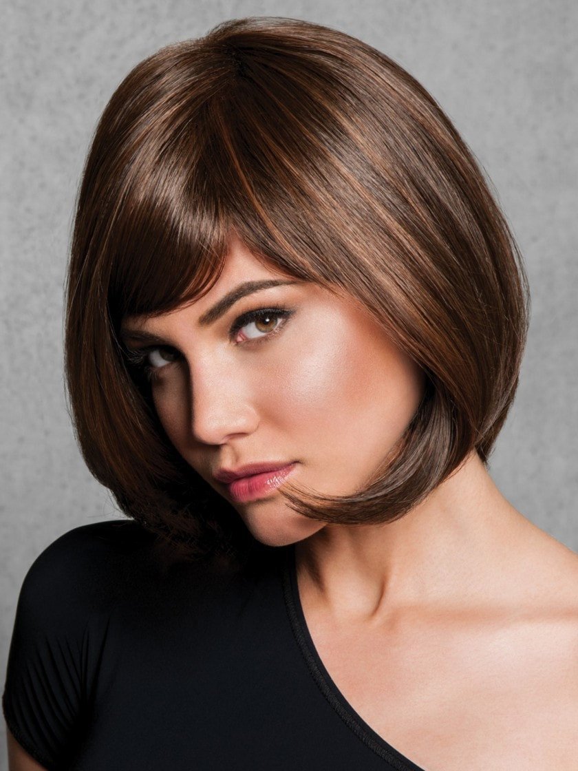 Classic Page Color R3329S Glazed Auburn - Hairdo 12" Shoulder Length Modernized Pageboy Off-Center Part Soft Full Bangs Tru2Life Heat Friendly Synthetic Breathable Cap Peluca Maxwigs Booklet